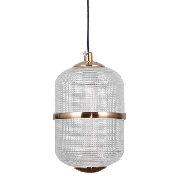 Lampa wisząca szklana Alani PND-34375-4-HBR LED 96W 3000K do jadalni złoty