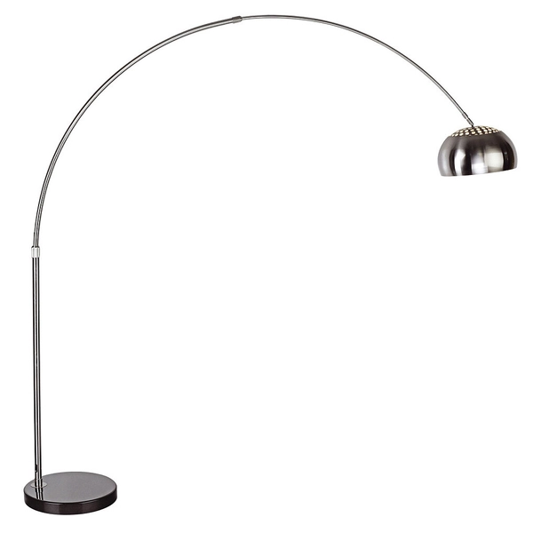 Srebrna lampa podłogowa Cosmo 3382 stojąca do sypialni designerska
