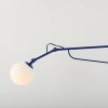Kulista lampa ścienna SOHO 1105C25_D okrągła szklana kobaltowa