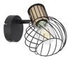 Przyścienna lampa reflektorowa Luise 54012-1S czarna drewno