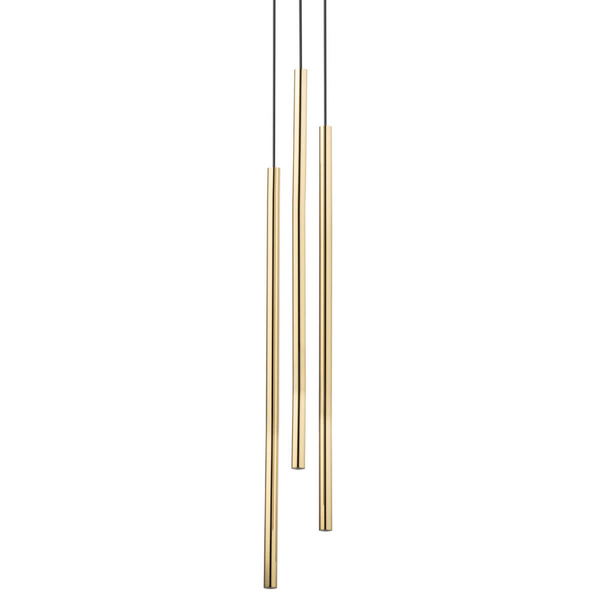 Podłużna lampa wisząca Sopel 40748 Sigma kaskada czarna złota