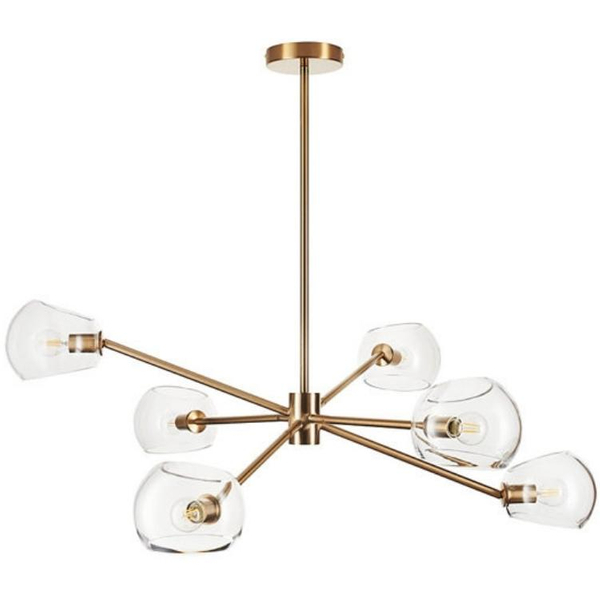 Lampa wisząca na korytarz Cosmic ST-8954-P6 Step przezroczysta złota