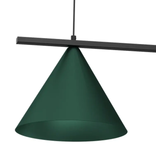 Regulowana zwisająca lampa CAPITAL MLP1530 do kuchni czarno zielony