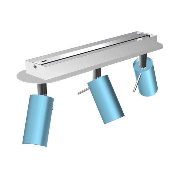 Nowoczesny plafon z regulacją Preston biały niebieski