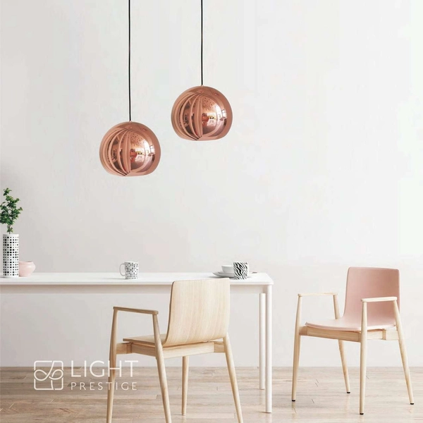 LAMPA wisząca RAME LP-2014/1P mała Light Prestige metalowa OPRAWA zwis kula ball miedź