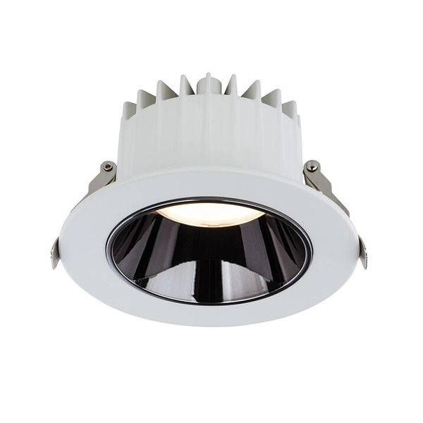 Wpust LAMPA łazienkowa KEA 8773 Nowodvorski okrągła OPRAWA sufitowa LED 20W 3000K metalowa IP44 biała