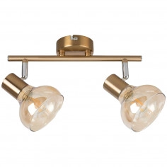 Plafon LAMPA sufitowa HOLLY 5547 Rabalux loftowa OPRAWA metalowa reflektorki szklane regulowane antyczne złoto bursztynowe