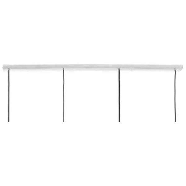 LAMPA wisząca LONGIS 10523409 Kaspa metalowa OPRAWA listwa ZWIS szklany przezroczysty