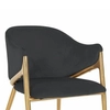 Krzesło z podłokietnikami Gwen S4544 FR ANTRACIET Richmond Interiors welurowe czarne