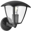 Zewnętrzna LAMPA ścienna IGMA 311863 Polux metalowa OPRAWA elewacyjna retro outdoor IP44 czarna przezroczysta