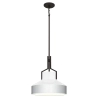 Lampa zwisająca nad wyspę Brecken QZ-BRECKEN-2P-AB-OPAL biała mosiądz