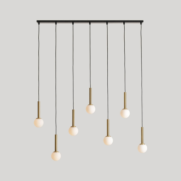Wisząca lampa kaskada Riu 1121T40 Aldex do salonu molekuły czarna