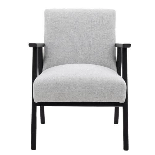 Sypialniany fotel tkaninowy Neyland 5059413872617 biały czarny