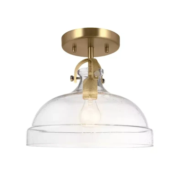 Jadalniana lampa wisząca Hampton mosiądz szklana 1xE27 nad stół ELS-HAMPTON-P-PNBR