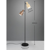 Lampa podłogowa ELIOR DL217419400 Trio z przełącznikiem nożnym beżowa brązowa