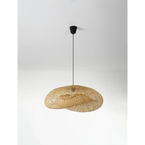 Wisząca lampa do sypialni NULVERO LE45366 ekologiczna naturalna