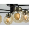 Industrialna lampa sufitowa Salsa 2216/4 BL 21QG czarna mosiądz