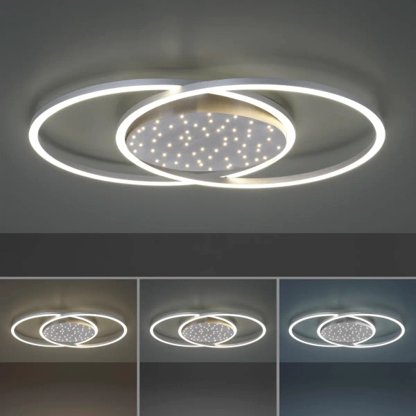 Lampa sufitowa z regulacją barwy YUKI biała 6025-55 3xLED 48W 2700-5000K CCT