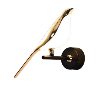 Kinkiet LAMPA ścienna CGNGALW Copel metalowa OPRAWA dekoracyjna LED 10W 3000K ptak złoty biały