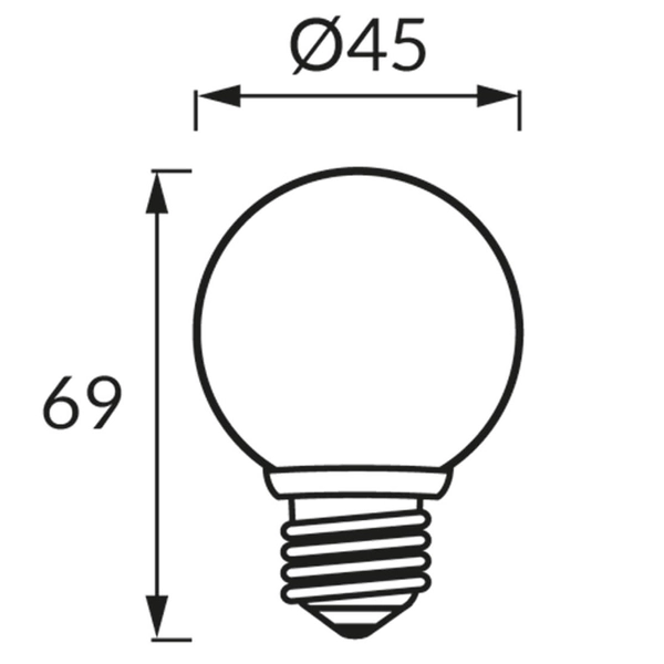 Żarówka bulb ULKE 4637 E27 1W 59lm dekoracyjna niebieski