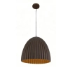 Ryflowana lampa wisząca Elva LP-0809/1P CF z żywicy coffee brązowa