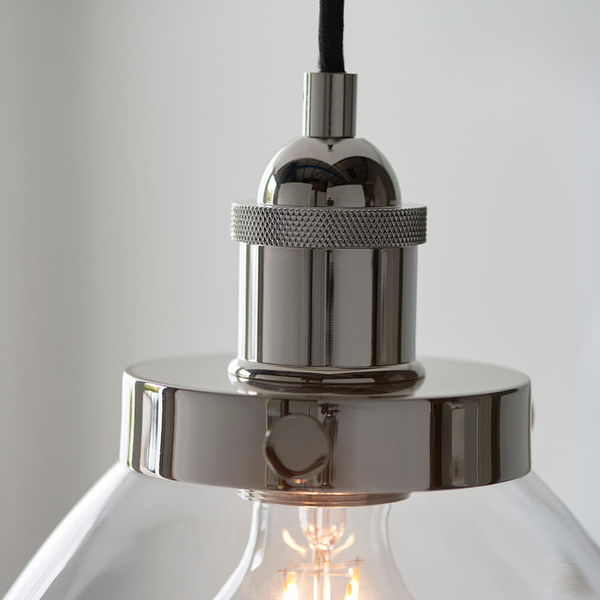 Wisząca lampa do salonu Hansen 97588 nad stół srebrny przezroczysty