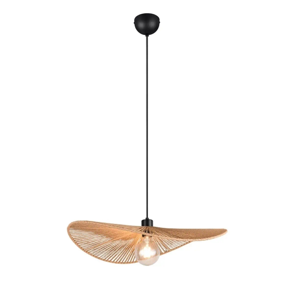 Ekologiczna lampa wisząca nad stół LAURINE R36161026 czarny brązowy