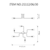 Lampa sufitowa LESTER 21112/06/30 industrialna bulbs pająk loft czarny