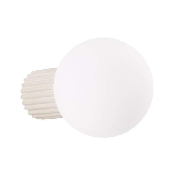 Kulista lampa ścienna HALO SL.1717 do łazienki IP44 beżowa biała