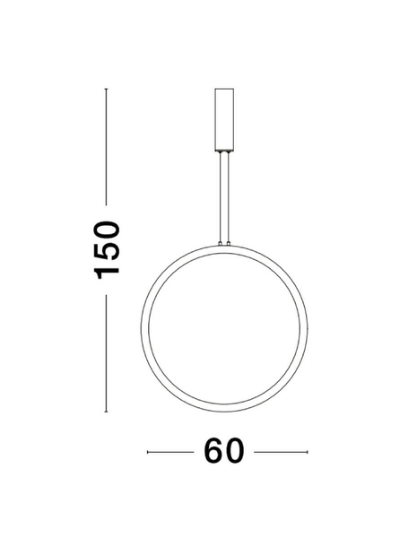 Minimalistyczna lampa wisząca AUTLAN LE42772 do holu LED 35W 3000K czarna