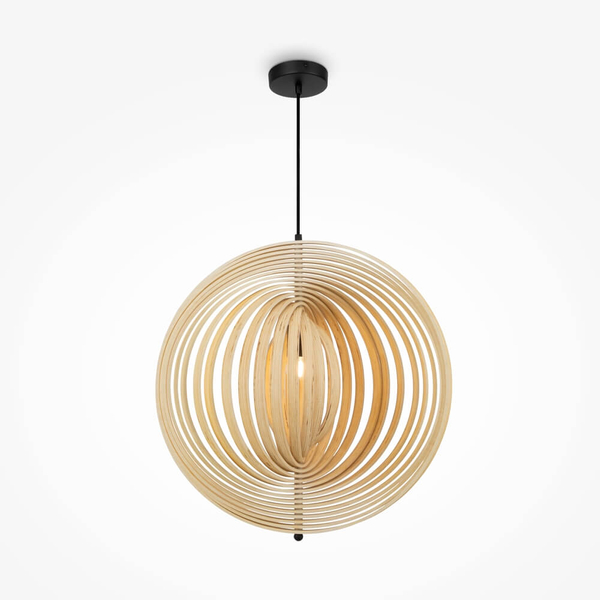 Salonowa lampa wisząca Roots MOD197PL-01W2 Maytoni pojedyncza czarna beżowa