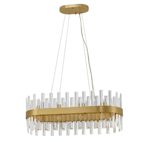 Glamour lampa wisząca CHOLULA LE42909 do pokoju kryształ złota