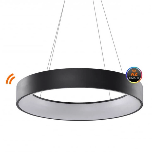 Metalowa lampa wisząca Solvent ring LED 92W smart czarna