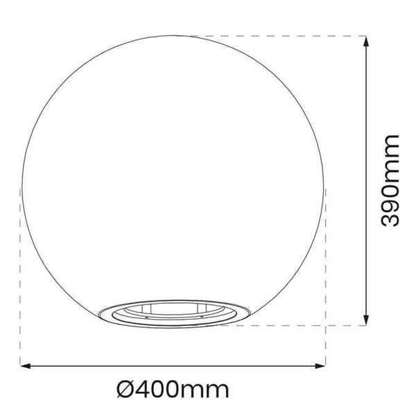 Ogrodowa kula 40cm Globo EKO1366 IP44 RGB bańka na pilot