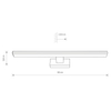 Srebrna galeryjka nad lustro Picasso 8131 kinkiet LED 12W 4000K