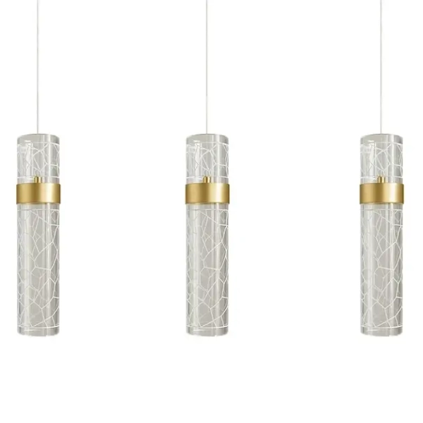 Potrójna wisząca lampa Lagos ML2246 LED 24W 4000K nad wyspę złoty