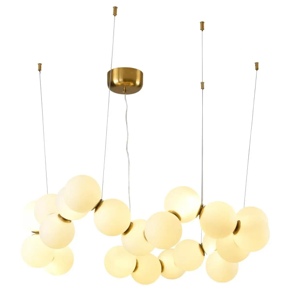 Wisząca lampa Coralli DP0254-800 Step LED 96W 3000K kule mosiądz biały