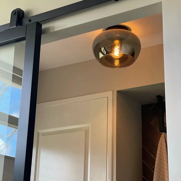 Sufitowa lampa loft Judi 45177/30/65 Lucide do sypialni przydymiona czarna