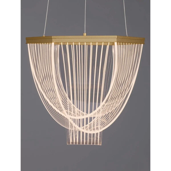 Owalna wisząca lampa ZARLINO LE45391 LED 20W 3000K złota