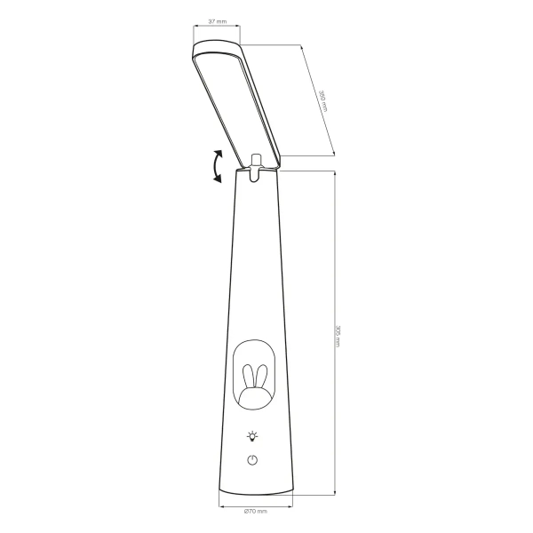 Biurkowa lampka na komodę Bunny 328120 LED 7W 2700-6500K biała