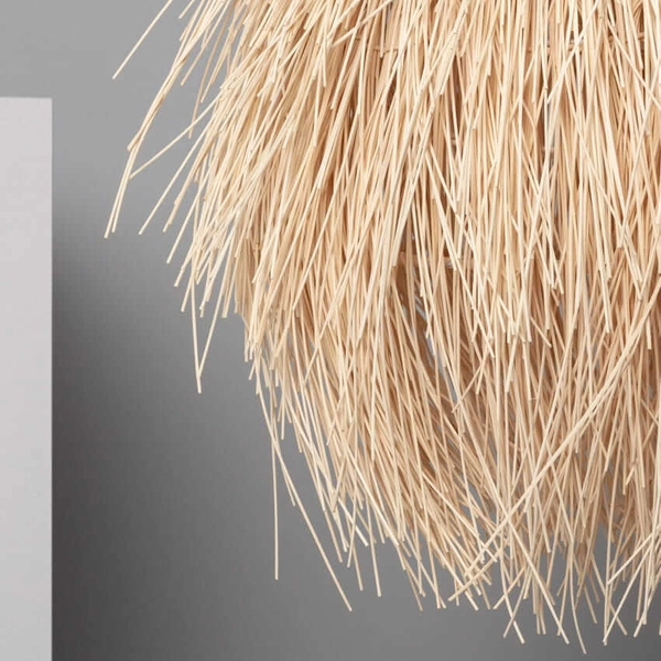 Salonowa lampa wisząca Boho ABR-NLW33-BH-E27 pleciona ratan naturalny