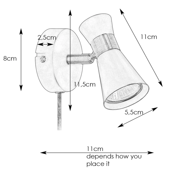 Kinkiet ścienny regulowany Folie 108627 Markslojd reflektor nikiel biały