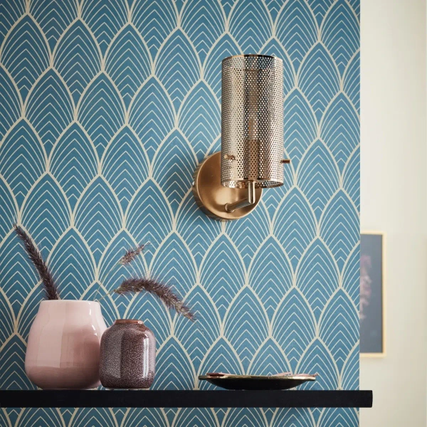 Metalowa lampa ścienna Gracian 90060/18 tuba mosiądz