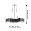 Wisząca lampa nad stół Orphelia 97219 Endon LED 31,2W 3000K wodospad chrom