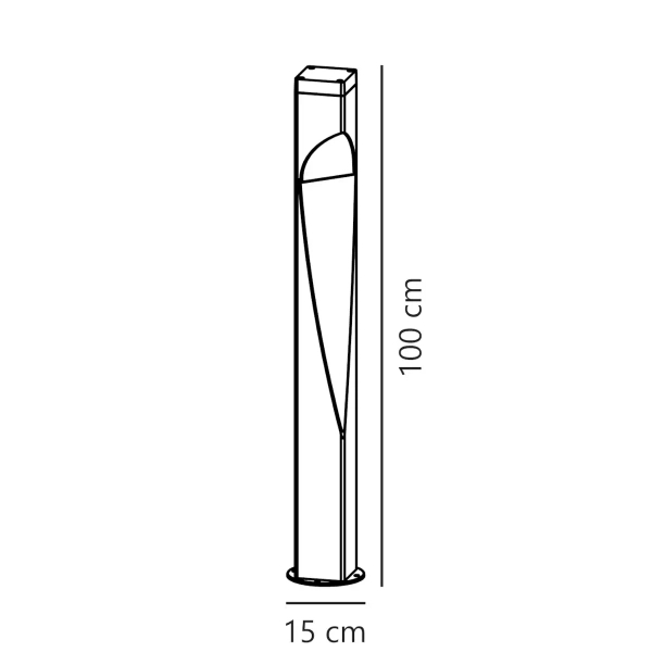 Zewnętrzna lampa stojąca CONCOR 49018050 IP44 słupek antracyt