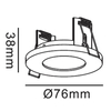 Wpuszczana LAMPA sufitowa LAGOS LP-440/1RS WH Light Prestige podtynkowa OPRAWA oczko do zabudowy IP65 białe