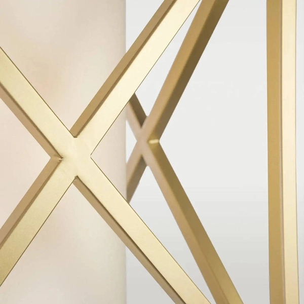 Nowoczesna LAMPA wisząca NEW YORK P01403AU-WH Cosmolight metalowy ZWIS do sypialni klatka tuba złota