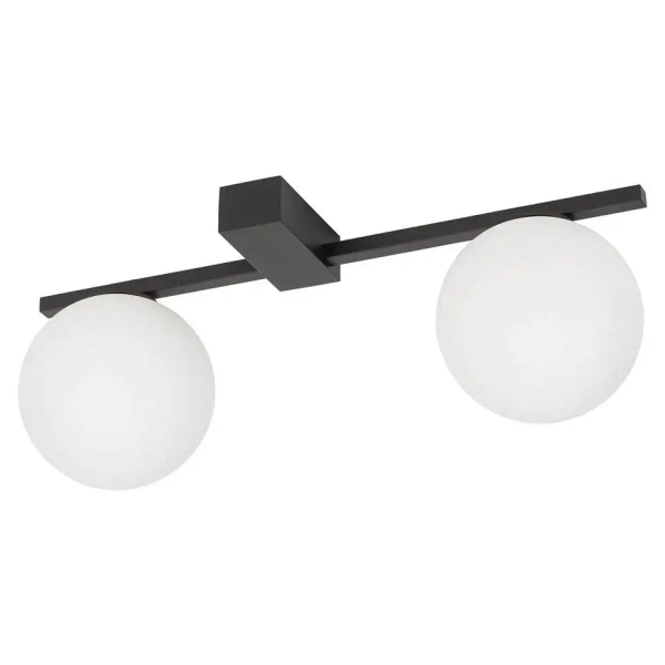 Nasufitowa lampa Pik 10300 loftowa do salonu czarna biała