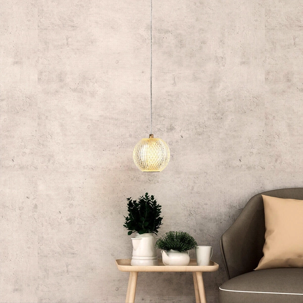 Lampa wisząca kula Diamond LP-2202/1P GD szklana do jadalni złota