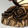 Witrażowa lampa stołowa Tiffany QZ-OBUTTERFLY-TL Quoizel motyl kolorowa